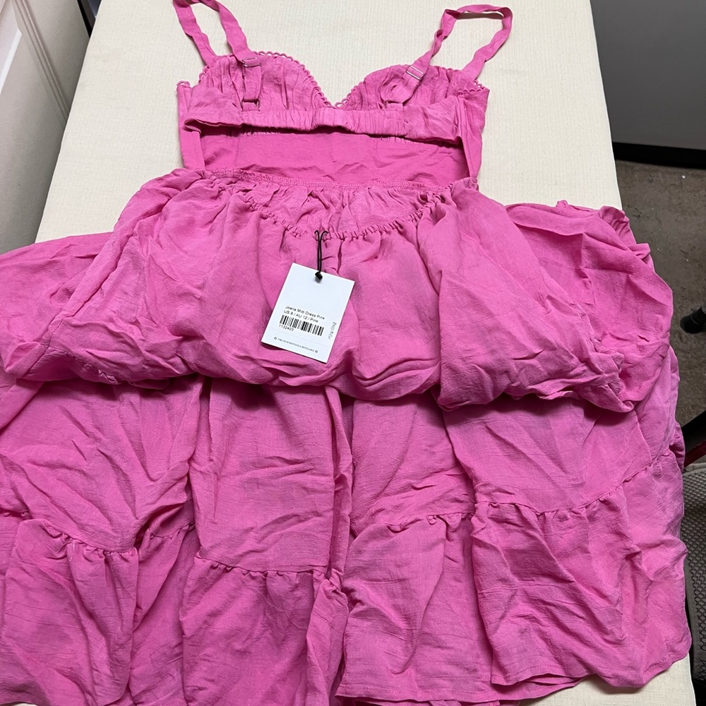 NWT Princess Polly size 8 pink tiered bustier look midi dress - Picture 7 of 12